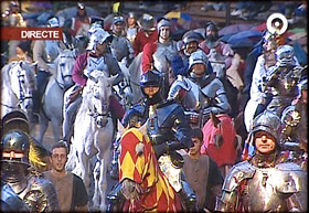 Knights forming part of the cavalcade, Valencia 2008